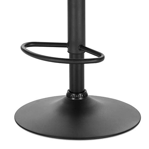 Sgabelli Da Bar Con Schienale E Poggiapiedi, Set Da 2 Pezzi Modello E, Seduta Imbottita 43x43 Cm, Altezza Regolabile 81-101 Cm, Bianco Elegante Per Cucina E Ristorante
