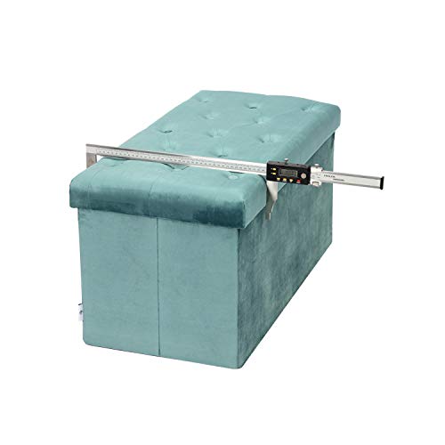 Pouf Contenitore Bonlife In Velluto Viola - Poggiapiedi, Cassapanca, Tavolino, Multifunzione