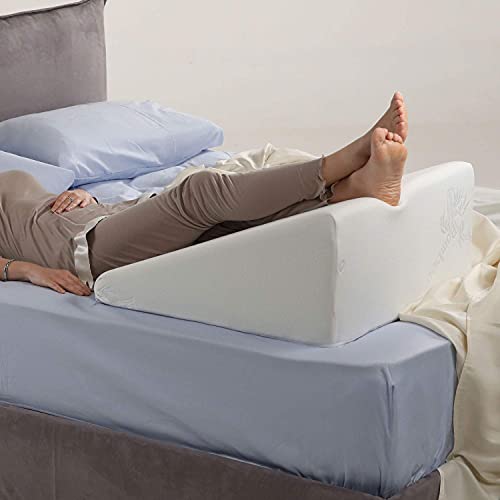 Cuscino ortopedico, cuneo posturale MEMORY FOAM per letto o divano per circolazione sanguigna o reflussi con tessuto Cuscino per migliorare la