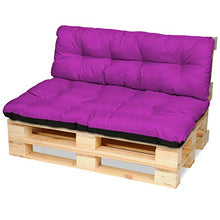 SuperKissen24. Cuscino per Bancale Divano Pallet 120x80 cm con Schienale 120x38 cm Seduta Impermeabile e Comodo per Divanetti da Esterno - Fucsia