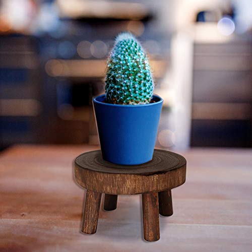 Supporto per vaso intagliato in legno: Sgabello per fioriera in legno Nuovo stile Supporto per piante da per espositore per vaso marrone