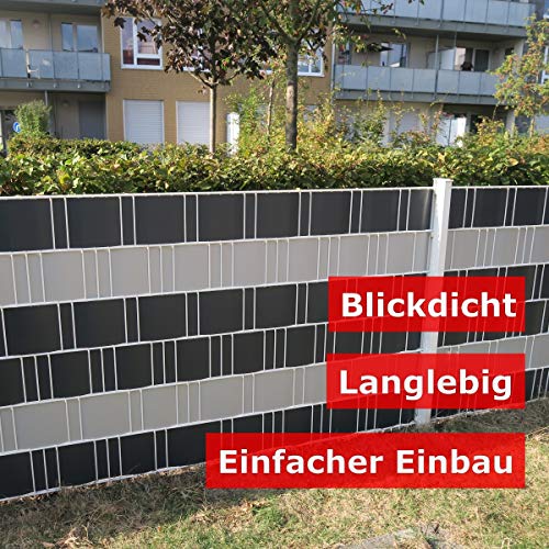 Bynbbur Recinzione Per Privacy HDPE 150g/m² - Copertura Parabrezza Con Occhielli In Rame - Blocco 90% Per Esterno - 3