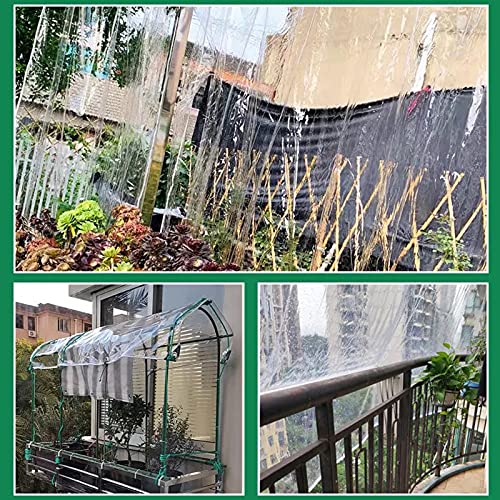 Telone Copertura Impermeabile Trasparente 1x1m - Con Occhielli | Per Mobili Giardino, Serra, Animali - Foto 5