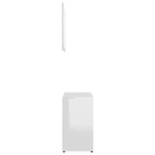 Set di mobili da bagno, colore: bianco lucido