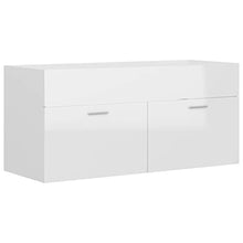 vidaXL Set Mobili da Bagno 2 pz Bianco Lucido in Truciolato