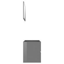vidaXL Set Mobili da Bagno 2 pz Grigio Lucido in Truciolato