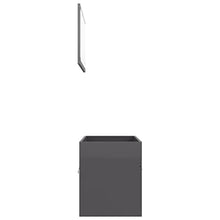 vidaXL Set Mobili da Bagno 2 pz Grigio Lucido in Truciolato