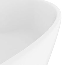 vidaXL Lavandino con Troppopieno Lavello per Bagno Lavabo per Toilette Sanitari Prodotti per Bagno Vaschetta Bianco Opaco 36x13 cm in Ceramica