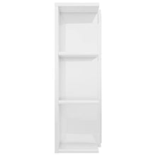vidaXL Armadietto a Specchio Specchiera Mobiletto Arredamento Pensile Scaffale Bagno Dispensa Mobile Muro Sospeso Bianco Lucido in Truciolato