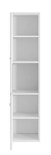 Armadietto da bagno Montreal, 131 cm, mobile alto da bagno, colore: bianco lucido
