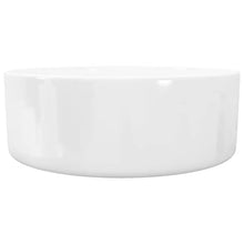 vidaXL Lavandino Tondo in Ceramica Bianca 40x15 cm da Bagno Lavabo Lavello