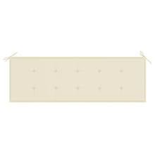 vidaXL Panca da Giardino con Cuscino Bianco Crema 150 cm Legno di Teak