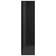 vidaXL Armadio Aperto con Cassetti e Scomparto con Appendiabiti Robusto Classico Elegante Guardaroba Nero Lucido 100x50x200 cm in Truciolato