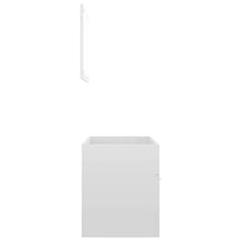 vidaXL Set Mobili da Bagno 2 pz Bianco Lucido in Truciolato