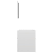 vidaXL Set Mobili da Bagno 2 pz Bianco Lucido in Truciolato