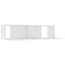 Qnotici Mobile TV Mobile Porta TV Mobile Porta TV Mobile Portaoggetti con 2 Scomparti per Soggiorno 120x30x30 cm, Bianca