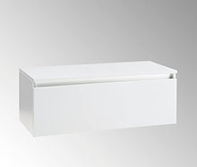 tft Mobile da Bagno Sospeso e Cassetto Soft Closing per Lavabo in Appoggio in Melaminico 100x45x37cm Ibiza Bianco