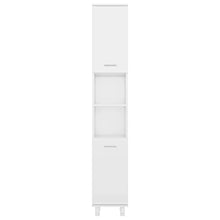 vidaXL Armadio da Bagno Bianco Lucido 30x30x179 cm in Truciolato