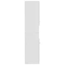 vidaXL Armadio da Bagno Bianco Lucido 30x30x130 cm in Truciolato