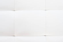 CLP Sgabello Poggiapiedi Barci In Similpelle I Panchetto Capitonné imbottito I Poggiapiedi Da Salotto Elegante Alt. 48 CM, Colore:bianco