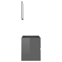 vidaXL Set Mobili da Bagno 2 pz Grigio Lucido in Truciolato