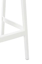 Sgabello Bar Maya Impilabile In Polipropilene I Sgabello Outdoor Con Schienale I Sedia Sgabello Alta In Plastica Alt. 75 CM, Colore:bianco