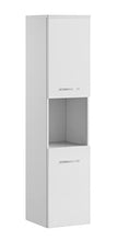 Armadietto da bagno Montreal, 131 cm, mobile alto da bagno, colore: bianco lucido