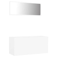 vidaXL Set Mobili da Bagno 2 pz Bianco e Rovere Sonoma in Truciolato