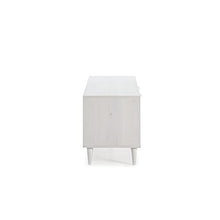 VS Venta-stock Mobile TV Koln 2 Porte e 1 cassetto, Color Bianco Spazzolato e Legno, 136,5 cm (Larghezza) 40 cm (profonditá) 48,5 cm (Altezza)