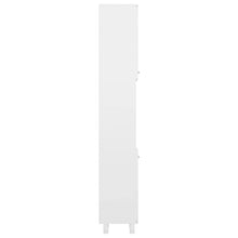 vidaXL Armadio da Bagno Bianco Lucido 30x30x179 cm in Truciolato