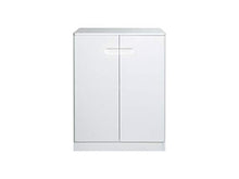 Home Supplies - Armadietto per lavabo a doppia porta, 600 mm, con ciotola in vetro da controsoffitto, lavandino, rubinetto, trappola per bottiglie e rifiuti pop-up (armadietto per vanità)
