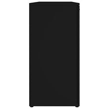 XHCP Credenza, Comodino, Comodino, Mobile Laterale per Soggiorno Camera da Letto Camera da Letto Nero Lucido 120x35,5x75 cm truciolare