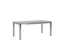 Beliani Set da Giardino Tavolo Simil Cemento 6 Sedie Tessuto Beige 180 x 90 cm GROSSETO