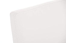 CLP Sgabello Alto Bar Freeport In Similpelle I Sedia Sgabello Design Bancone Imbottito In Acciaio Inox Alt. 76 CM, Colore:bianco