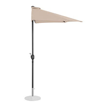 Uniprodo Mezzo Ombrellone Ombrellone da Esterno Uni_HALFUMBRELLA_R300Cr (Crema, Pentagonale, 270 x 135 cm, UPF 50)