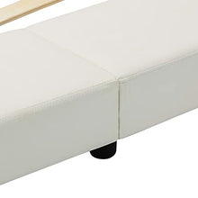 vidaXL Giroletto Imbottito Tondeggiante Elegante Robusto a Doghe Camera da Letto Telaio Struttura Letto Bianco in Similpelle 180x200 cm