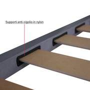 SomnusSana - Rete in Ferro con Piedi e Doghe in Legno cm140x190 H40 per Materasso Francese