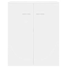 Festnight Credenza Bianco Lucido Comò e Mobili con 2 Ante in Stile Moderno 60x30x75 cm in Truciolato