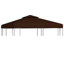vidaXL Copertura Superiore per Gazebo a 2 Strati Resistente Tetto per Tendone Protezione Tenda da Giardino in Poliestere e PVC 310g/m² 3x3 m Marrone