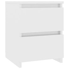 Festnight Comodini Bianchi Lucidi in Truciolato 2 pz 30x30x40 cm
