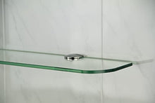 Ripiano in vetro con angoli curvi, per bagno, cucina e camera da letto, in 3 dimensioni: 300 mm, 400 mm e 500 mm, e 3 colori: trasparente, bianco nero