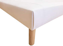 SARDAMATERASSI Letto singolo senza contenitore in similpelle bianco, elegante + rete a doghe in legno di faggio + materasso memory 22 cm sfoderabile + guanciale in fibra 3D