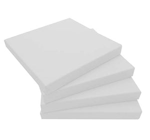 ECOPELLE Bianco Cuscino da Giardino per Esterni mis.50X50X sp. 5 cm Set di pz.4 Universale per Poltrona,Salotto,SALOTTINO,Divano,DIVANETTO Rattan/MIDOLLINO Tessuto IDROREPELLENTE - Made in Italy-