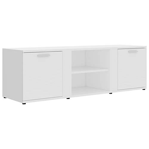 Tidyard Mobile Porta TV, Moderno Mobile TV, Mobile TV Bianco, Mobili TV Soggiorno, Porta TV Stile Modern 120x34x37 cm Porta TV Stile Modern
