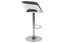 AC Design Furniture Sgabello in finta pelle, con poggiapiedi, 2 pezzi, Bianco, finta pelle