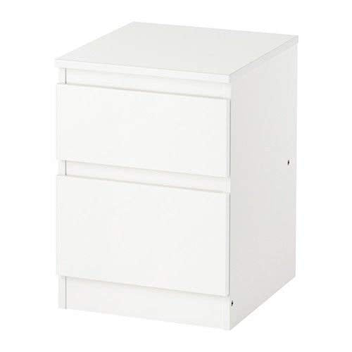 Ikea Kullen - Cassettiera con 2 cassetti, per camera da letto, colore: bianco