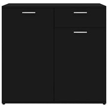 vidaXL Credenza Nero 80x36x75 cm Truciolare