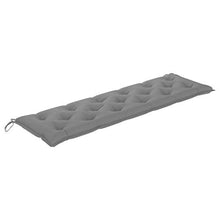 vidaXL Panca da Giardino con Cuscino Grigio 175 cm in Legno di Teak