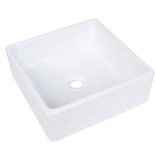 Zerone Lavabo quadrato in ceramica, lavabo, lavabo, moderno, bianco, 38 x 38 x 13,3 cm