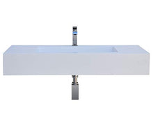 Yellowshop - Lavabo Sospeso In Marmoresina Bianco Bugnato Top Integrato Pietra Arredo Bagno (Cm 80 x 46)